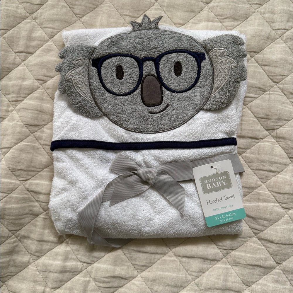 Hudson Baby Koala Hooded Towel, NWT